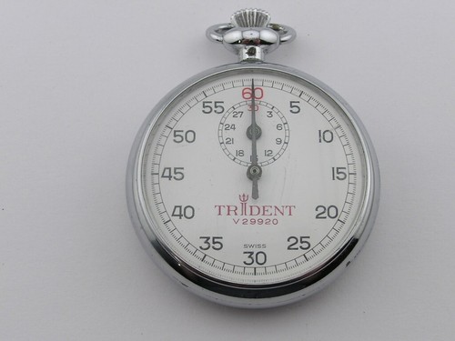 Vintage Trident V29920 Stop Watch 16s 7j by Racine - Picture 5 of 6