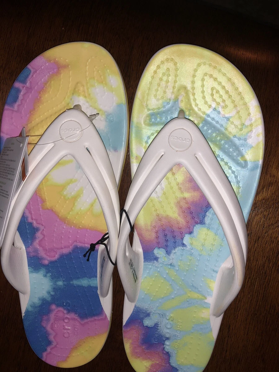 Crocs tie dye flip flops new arrivals