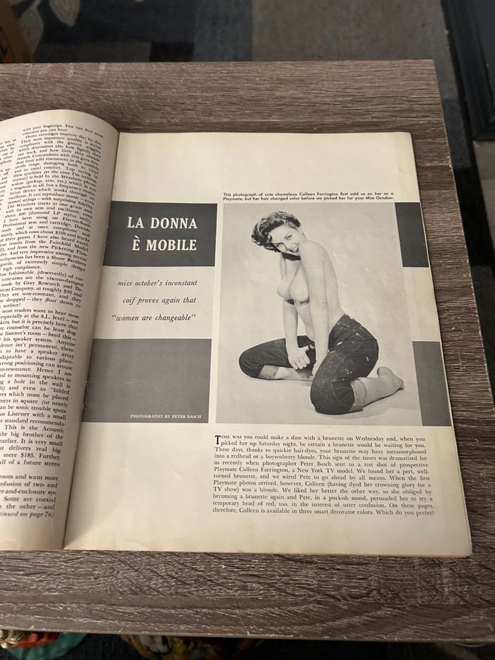 VINTAGE Playboy Magazine October 1957 Colleen Farrington GOOD | eBay