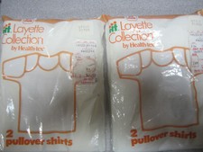 LOT OF 4 NOS Vintage Health-Tex Layette Collection Baby Pullover Shirt 24 MONTHS
