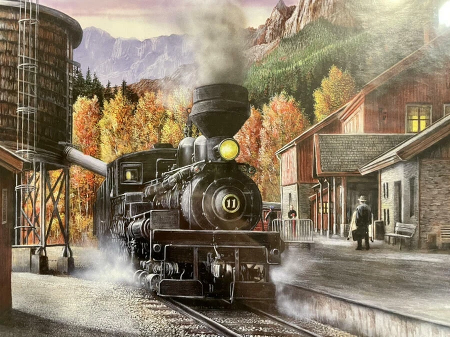 MOUNTAIN EXPRESS Train Springbok Puzzle 1000 pc Kevin Daniel Art NEW SEALED - Image 2 of 4