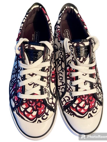 NIB COACH POPPY Sneakers Leather Trim Sz 9.5 MSRP $298 - Picture 11 of 16