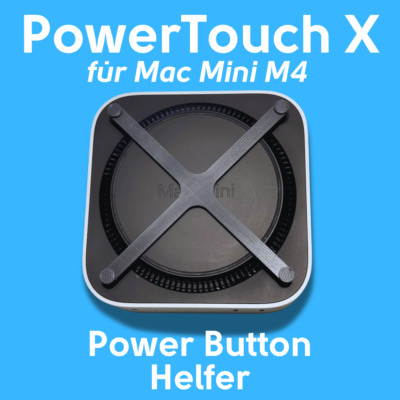 PowerTouchX Apple Mac Mini M4 2024 Power Button Aufsatz Einfach Ein &Ausschalten