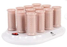 Calista Tools Ion Hot Rollers 12 - 1" Short, 1.25" Medium Clips Pink