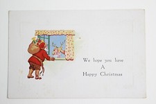 Christmas Santa Claus PostCard Circa 1910s Made in USA Merry Christmas Card #107