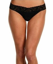 Hanky Panky Black Signature Lace Original Rise Thong Women's One Size L68506