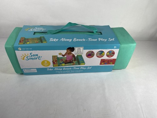 SunSmart Take-Along Beach Time Playset Scoop Dig Splash 8 Toys NEW - Imagen 4 de 5