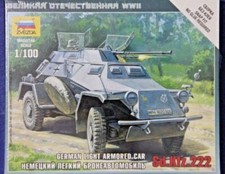 Zvezda - 6157 - German Light Armored Car Sd.kfz.222 - 1:100