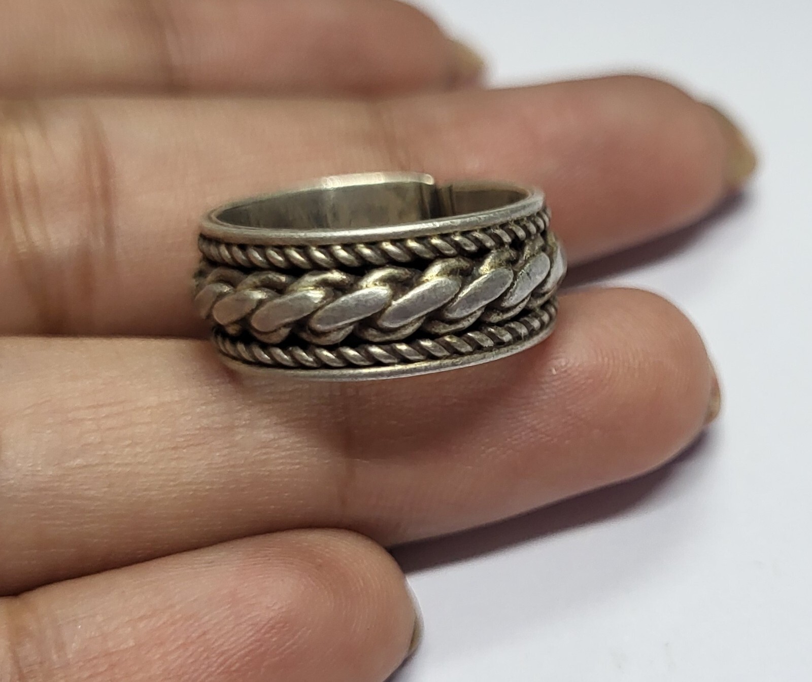 Handcrafted Oxidized Adjustable Ring Solid 925 St… - image 4