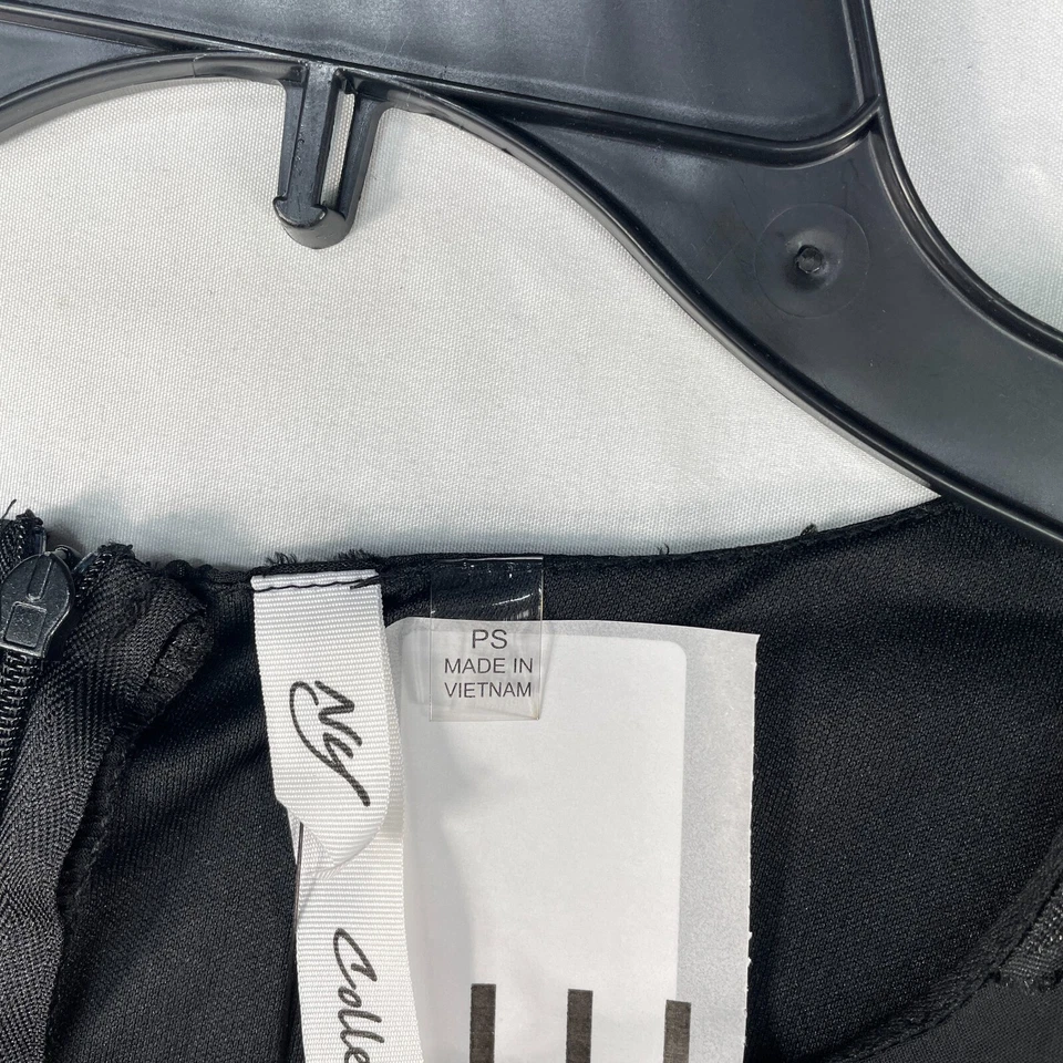 Vestido feminino NY Collection tamanho pequeno pequeno pequeno preto bolinhas forrado transparente novo - Imagem 3 de 4