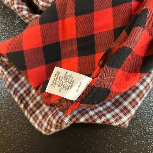 Cremieux Wende Flanell Hemd kariert Knopfleiste Langarm rot Herren 2XB Neu mit Etikett - Bild 11 von 14