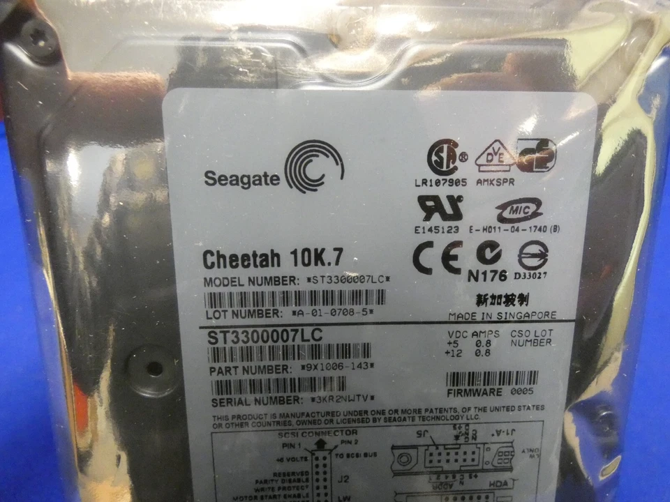 Seagate Cheetah 10K 300GB SCSI Drive, New w/Original Box (part #ST3300007LC) EVS - Image 3 of 4