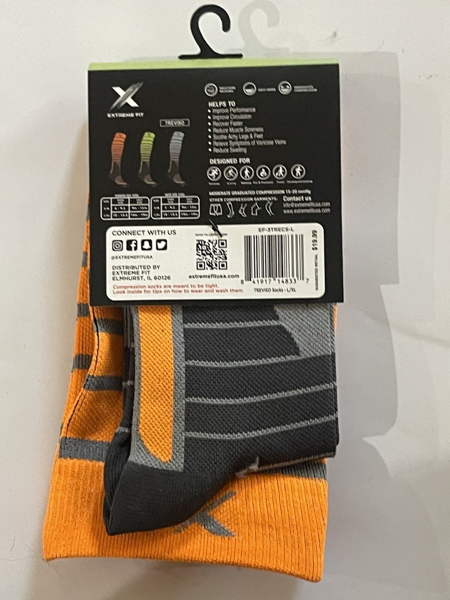 Extreme Fit Mens Graduated Compression knee High Socks 3 Pair New