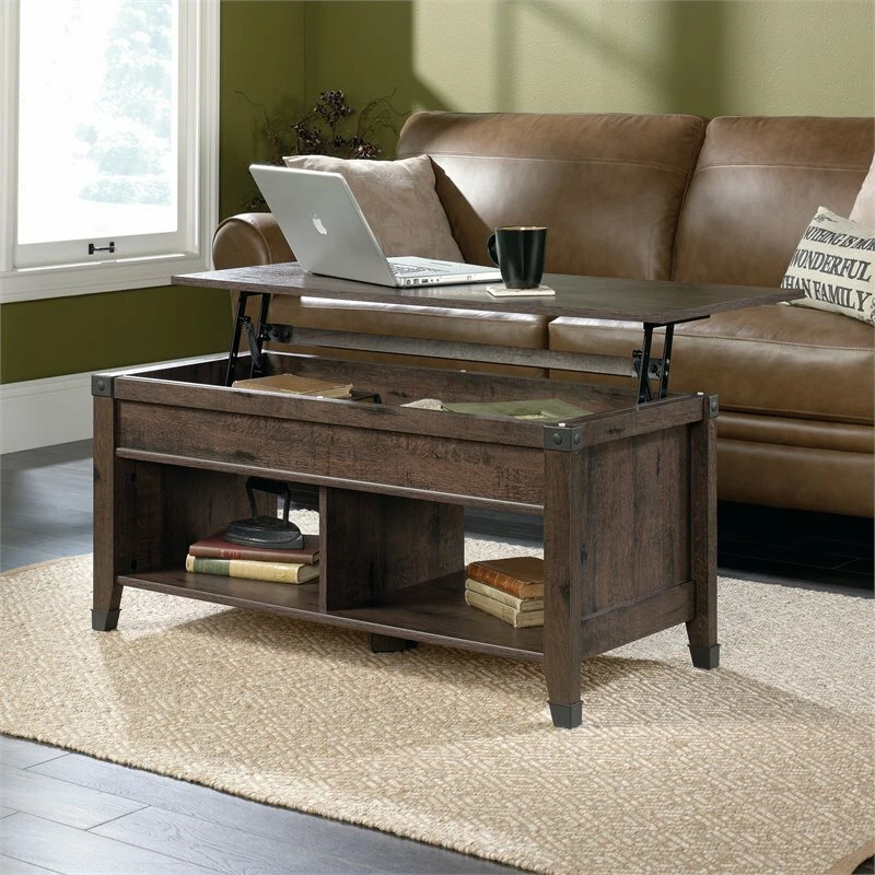 Sauder carson forge shop desk coffee oak