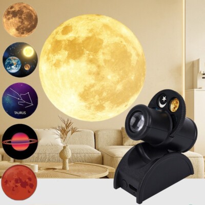 LED Projection Lamp Star Space Night Light with Replaceable Earth Constellation
