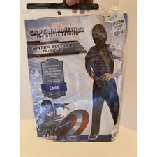 Captain America Avenger Winter Soldier Muscle Halloween Costume Small Sz 4-6