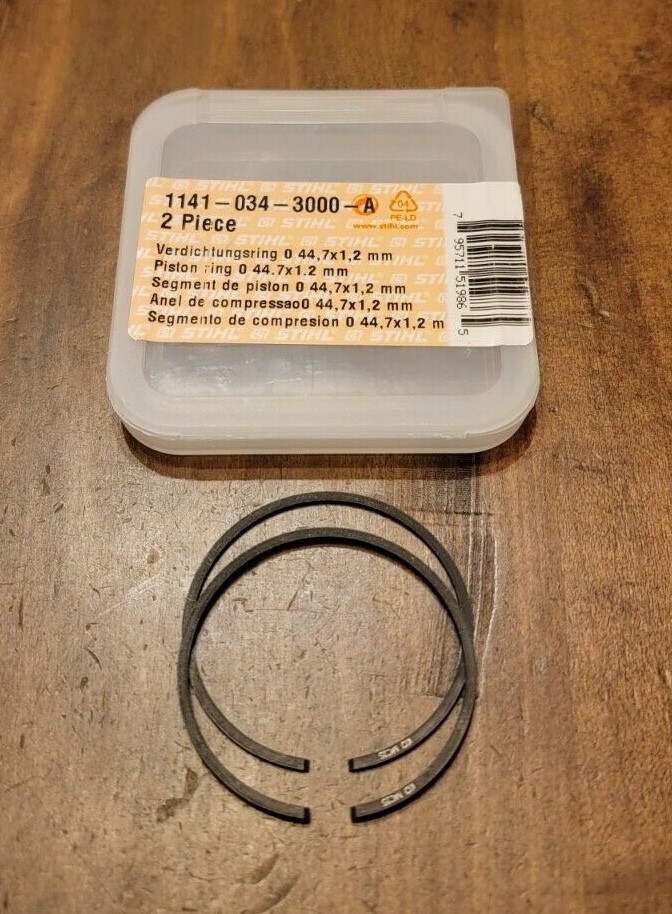 STIHL (2) Piston Ring 44.7x1.2mm MS261 MS271 1141-034-3000 Genuine