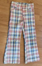 Vintage 1970s Boys Billy the Kid Plaid Pants - 4/5 Read Description