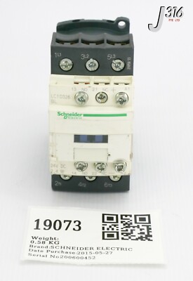 その他 n 19073 SCHNEIDER ELECTRIC MAGNETIC CONTACTOR, 3 POLE, 24V DC