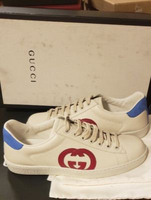 Gucci Miro Soft White Leather Sneaker Shoe, Gucci 