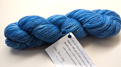 Sunshine Yarns Single Ply Merino Fine Superwash 420 yds/ 100gm Blue Lake