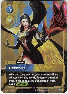 LeBlanc Deceiver Foil 199/219 Unleashed Riftbound League of Legends