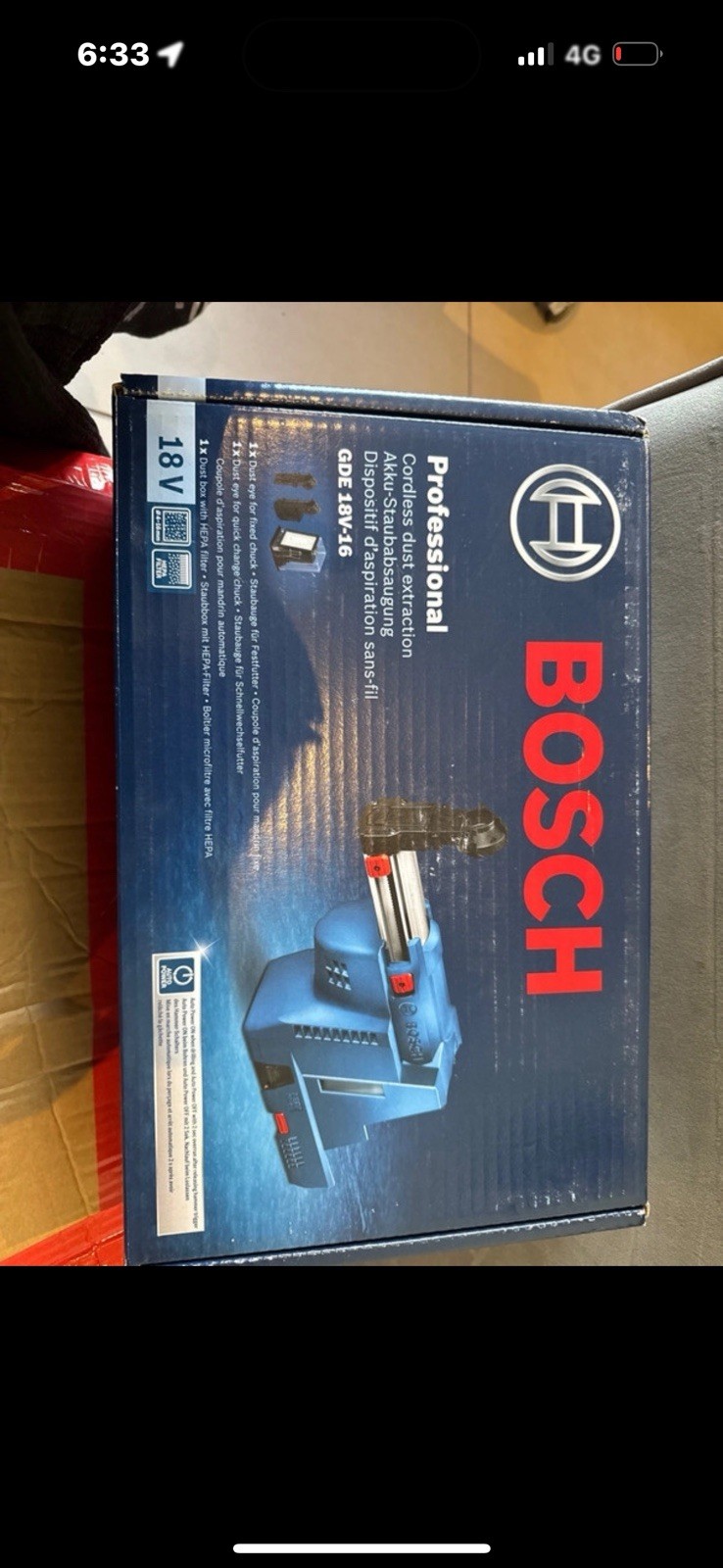 Bosch cordless dust extraction attachment