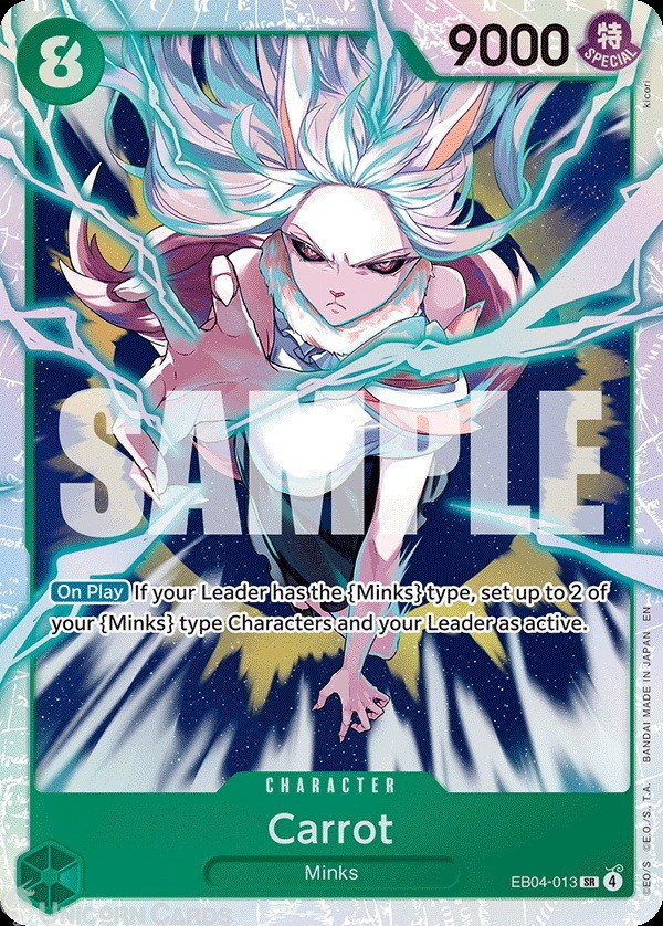 EB04-013 Carrot : Super Rare English One Piece TCG Card : OP14: The Azure Sea's