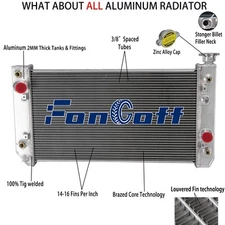 3 Core Aluminum Radiator For 1988-1994 Chevy S10 Blazer GMC Jimmy S15 4.3L V6