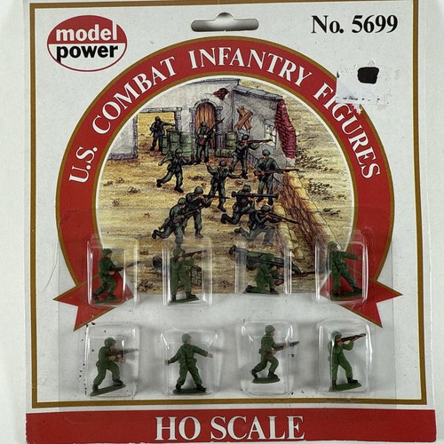 Figuras de infantería de combate modelo Power calibre HO 5699 EE. UU. X 8 - J24 | Condition: New