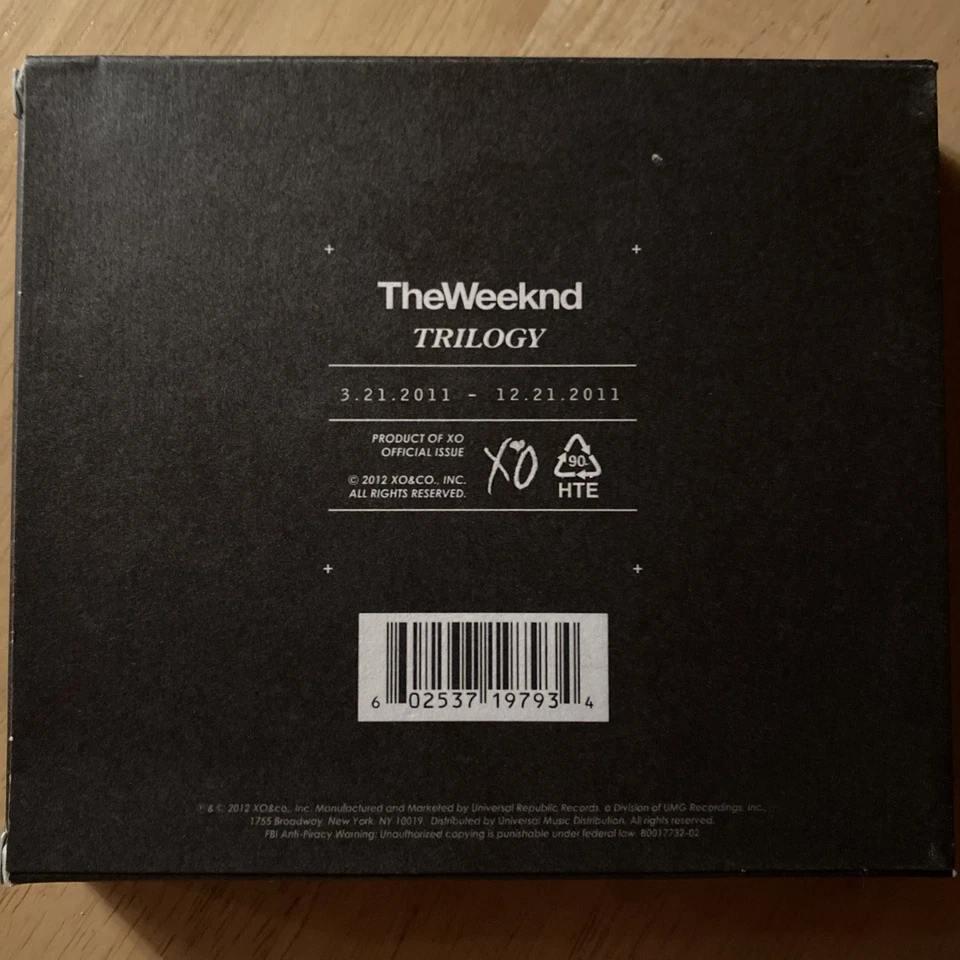 [RARE!] Trilogy by Weeknd (CD, 2012) with Box and 3-CD Set, Great Condition! - Image 3 of 4