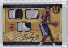 2016-17 Gold Standard Rookie Jersey Triple Prime AU /25 Deyonta Davis Auto 13c7