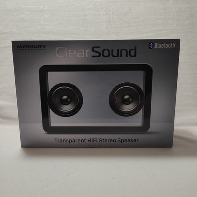 Merkury Innovations - TRANSPARENT - HiFi Stereo Bluetooth Speaker - Black
