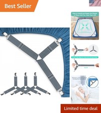 Bed Sheet Straps, Easy to Install Sheet Straps, Fitted Sheet Clips, Adjustabl...