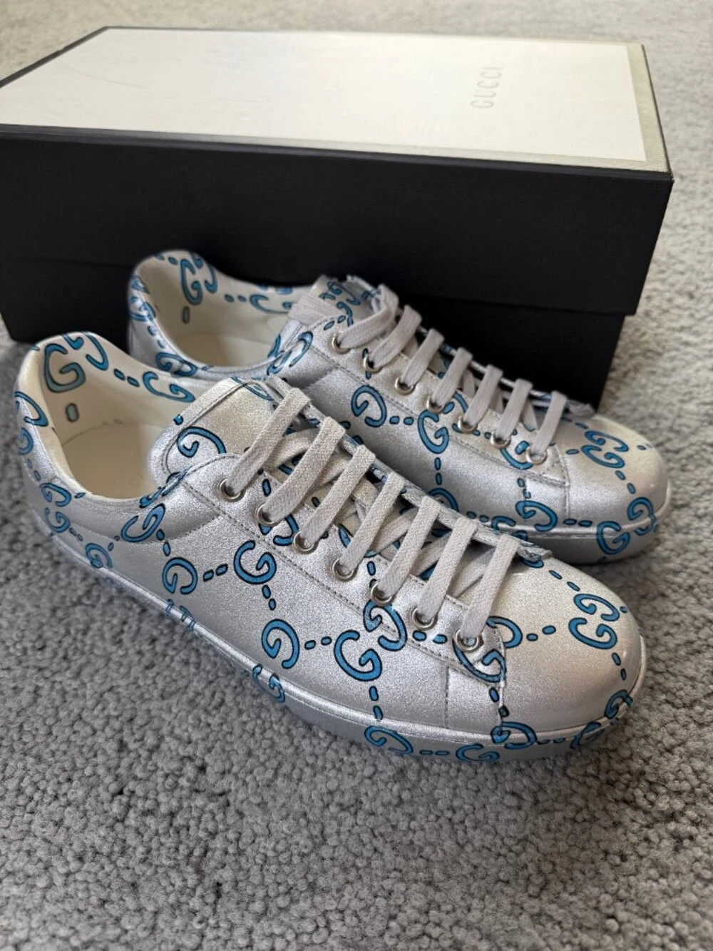 New Certified Authentic Gucci Ace Low 'GG Monogram' Sneakers Men's UK Sz. 6 1/2
Opens in a new windo