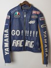 Valentino Rossi Yamaha 46 “Go!!!!” Racing Leather Jacket MotoGP Il Dottore Blue
