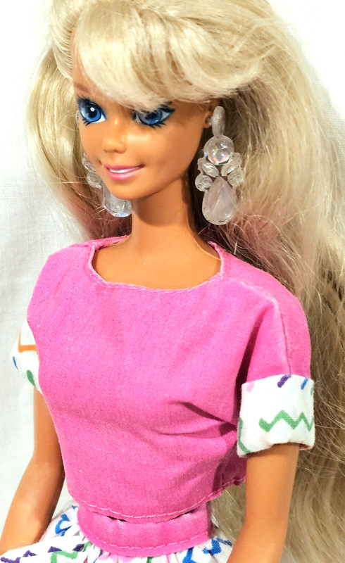 1990s SUPERSTAR Blonde BARBIE w/ORIG. Jewelry ~REDRESSED in NEW VTG. OUTFIT ~EUC