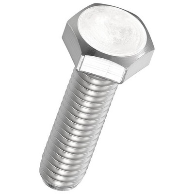 20 Pcs Hex Head Screws Bolts - [M6-1x20] 304 Stainless Steel, Silver Tone