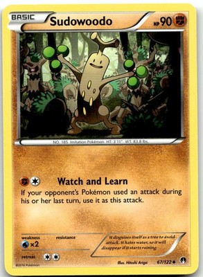 Pokemon Sudowoodo BREAKpoint BKP #67/122 Uncommon LP BUY 2, 1 FREE!