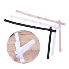 3Pcs Low Back Bra Strap Converters Durable Polyester Cotton in Black White Beige