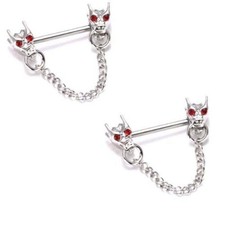Nipple Ring Bars Dragon Heads Body Jewelry Pair 14 Gauge Sold As Pair Nipple Ring Bars Dragon Heads Body Jewelry Pair 14 Gauge Sold As Pair