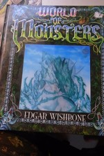 World of Monsters by Edgar Wishbone Hardcover Horror Fantasy Art Book Rare