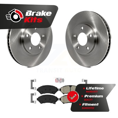 Front Disc Brake Rotors And Ceramic Pads Kit For 2000-2005 Chevrolet Impala