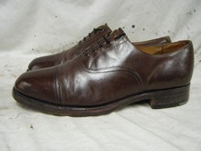 Mens British Army RAF Officers Brown Leather Parade Shoes Toe Cap Size 10 M 44 7
