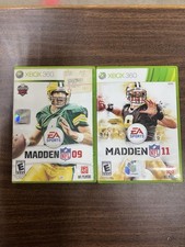 Madden Bundle 2009 And 2011 For Xbox 360. Tested Cleaned Working CIB