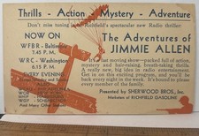 1935 Jimmie Allen Airplane Richfield Gasoline Radio Program 1 Cent Postcard