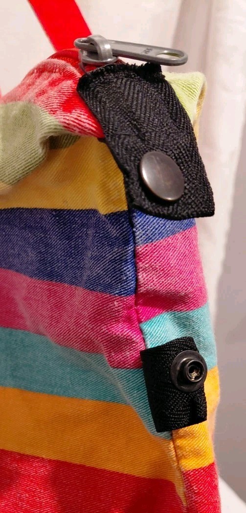 1990s ESPIRIT brand, Multi-Colored Striped- Tote … - image 4