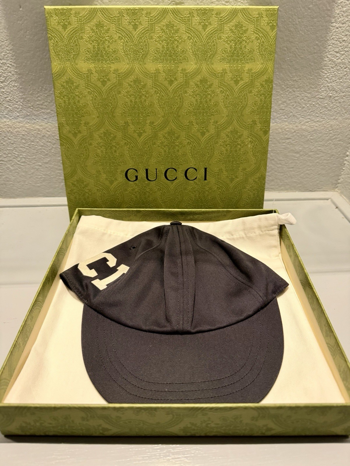 Gucci Patch 25 Baseball Cap Hat Black S 57cm New Box + Pouch Rare LimitedEdition image 5