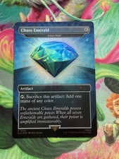 Chaos Emerald (7033) Blue Foil - Lotus Petal - Sonic Secret Lair Magic MTG