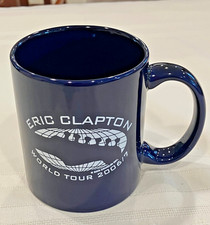 Eric Clapton 2006/2007 World Tour Ceramic Coffee Cup New with tag blue